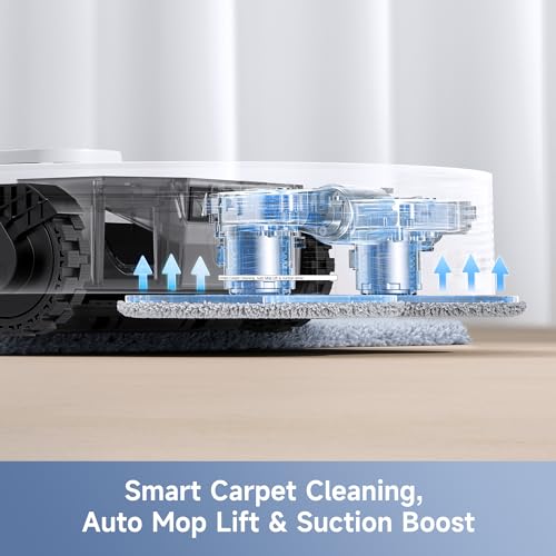 Image of Mova E40 Ultra Robot Vacuum Cleaner with Mop Function & Auto Empty, 19,000 Pa Suction, MaxiReach Mop T, Tangle-Free Side Brush, 80ml Water Tank, All-in-One Station for 75 Days Cleaning