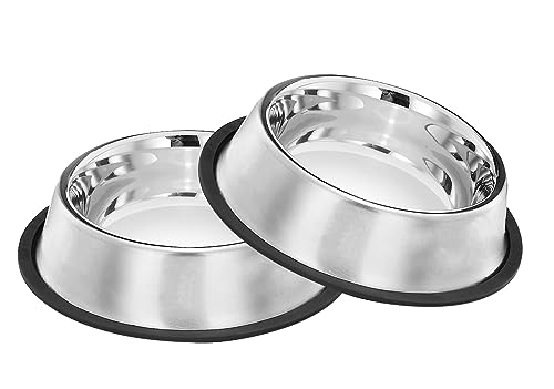 Image of Pets Empire Stainless Steel Dog Bowls - 900ml Non-Slip, Anti-Skid Stackable Pet Food & Water Dishes for Small, Medium & Large Dogs & Puppies