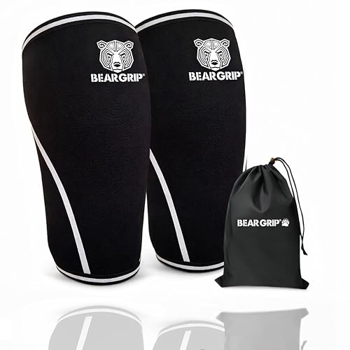 BEAR GRIP Premium 7mm Knee Sleeves (Pairs) - M