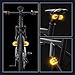 Eaarliyam Bike Turn Signals Waterproof Remote Control 5 Mode Bike Tail Light with Right & Left Light 600mAh 30lm USB Rechargeable Yellow & Red LED Rear Bike Light for Night Riding, Bike Brake Light