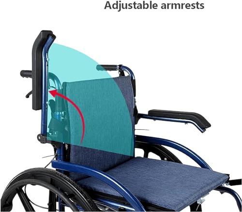 Transport-Wheelchair-Wheelchair-Carbon-Steel-Transportation-Wheelchair-with-Handbrake-Mobility-Scooter-Adjustable-Backrest-Can-Load-280-Lbs-Mobility-aids