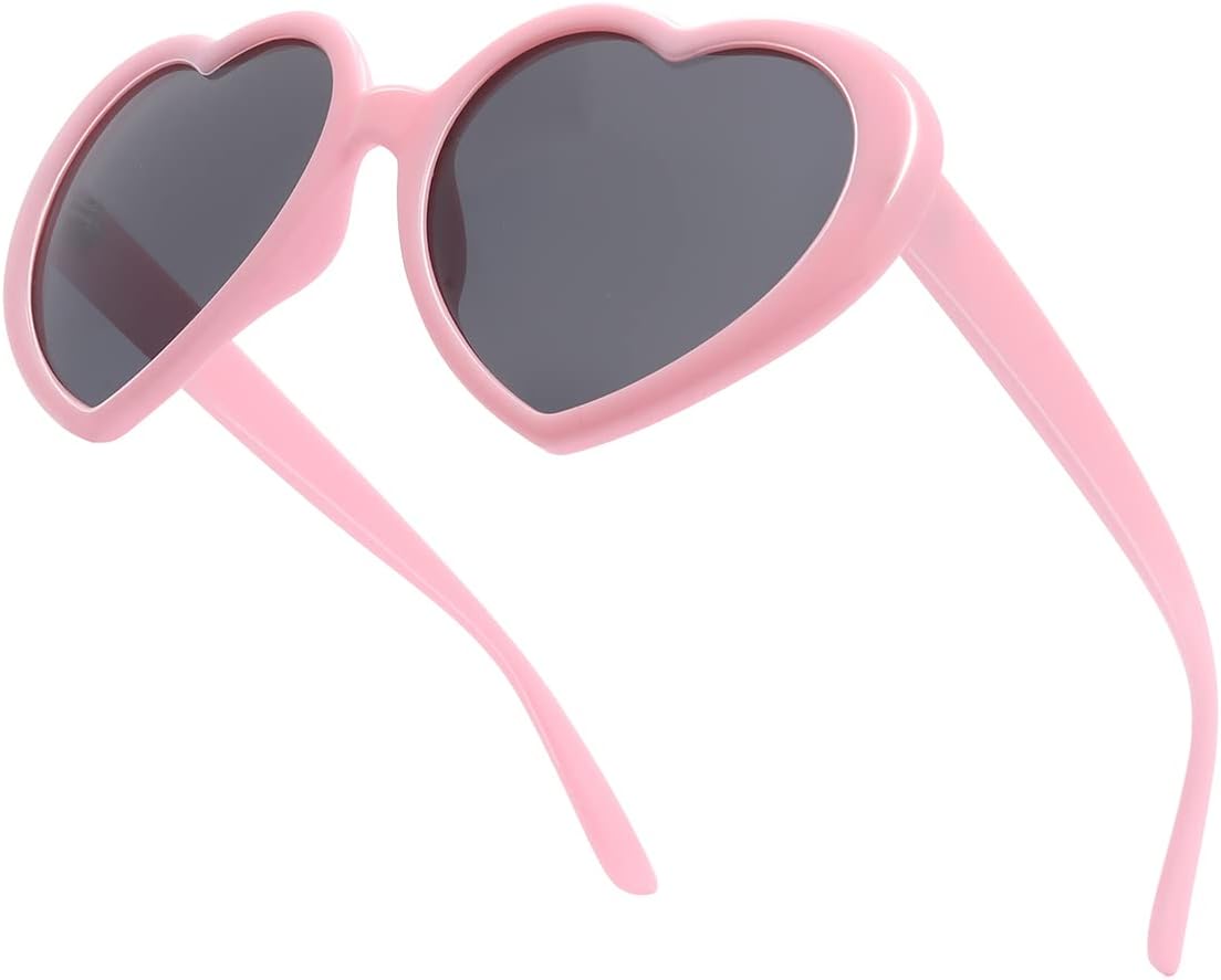 JOVAKIT Polarized Heart Shaped Sunglasses for Women Vintage Fashion Lovely Retro Oversized Eyeglasses UV400 Protection Lens - Image 2