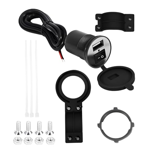 Image of USB Mobile Charger for Bikes and Cars. (Fast Charging Output : 5V-1.5A) (Waterproof Silicon Cover with ON /Off Switch) - Black