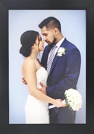 Image of Synthetic Wooden Photo Frame 6x8 Inches | Wall & Tabletop Display with Pre-Installed Hook & Stand | Home & Office Decor Picture Frame (Brown)