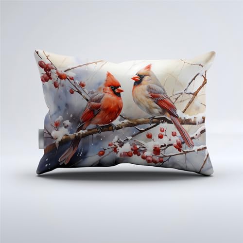 Faeralei Conjunto de edredom de pássaros cardeais, 3 peças, lindo conjunto de edredom com pássaros e