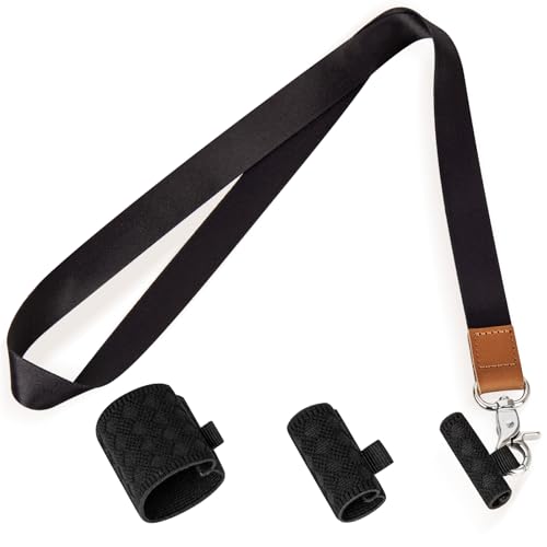 HONZUEN Neck Lanyard for Most Pen Devices Anti-Lost Lanyard with 3 Sizes Elastic Holder for S-k/V-e/Br-ze/B-u/G-k Black