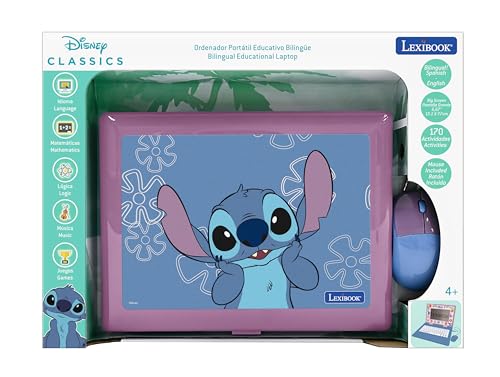 Ordinateur bilingue Stitch Lexibook avec 170 activités et grand écran bleu - 6