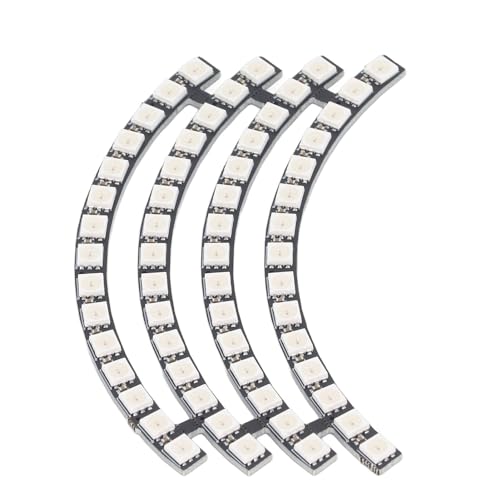 Leapiture 60 Bits LED Lamp Board WS2812 5050 RGB Round Light Module LED Ring Lamp Board High Brightness Reliable for Home Room Decoration Support Microcontroller 5V