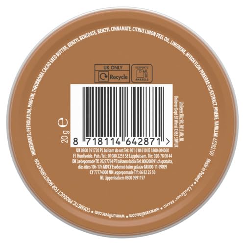 Miniatura 3 de Vaseline Bálsamo Labial Cocoa con Manteca de cacao Hidratación y Cuidado para tus labios 20 g x12