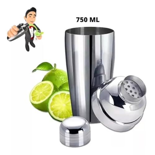 Kit Barman Bar Caipirinha Profissional Coqueteleira 750ml Drink