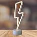Lightning Bolt LED Neon Marquee Signs Light with Holder Base LALA LAMP (Warm White)