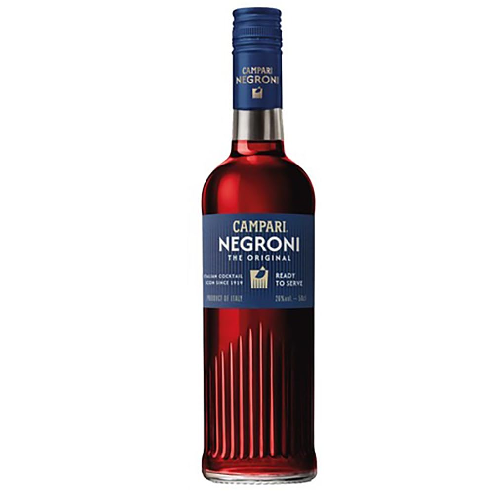 Campari Negroni 50 cl, 26% ABV - Ready to Drink Italian Cocktail