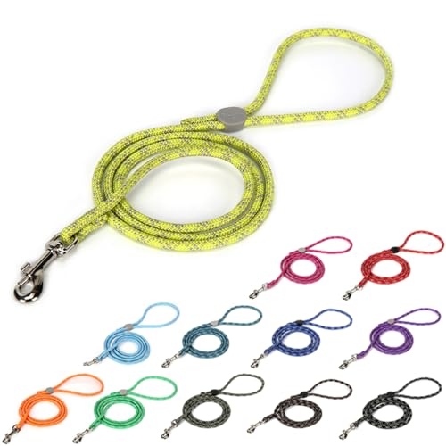 犬 リード 全長120cm 直径0.45cm 0.6cm 超小型犬 小型犬 中型犬 全12色 調整可能 犬用 散歩用 丈夫 軽量 シンプル カラフル カラー ロープ型 ロープリード 亜鉛合金 ナイロン Truelove TLL2576 (Mサイズ, カーキ