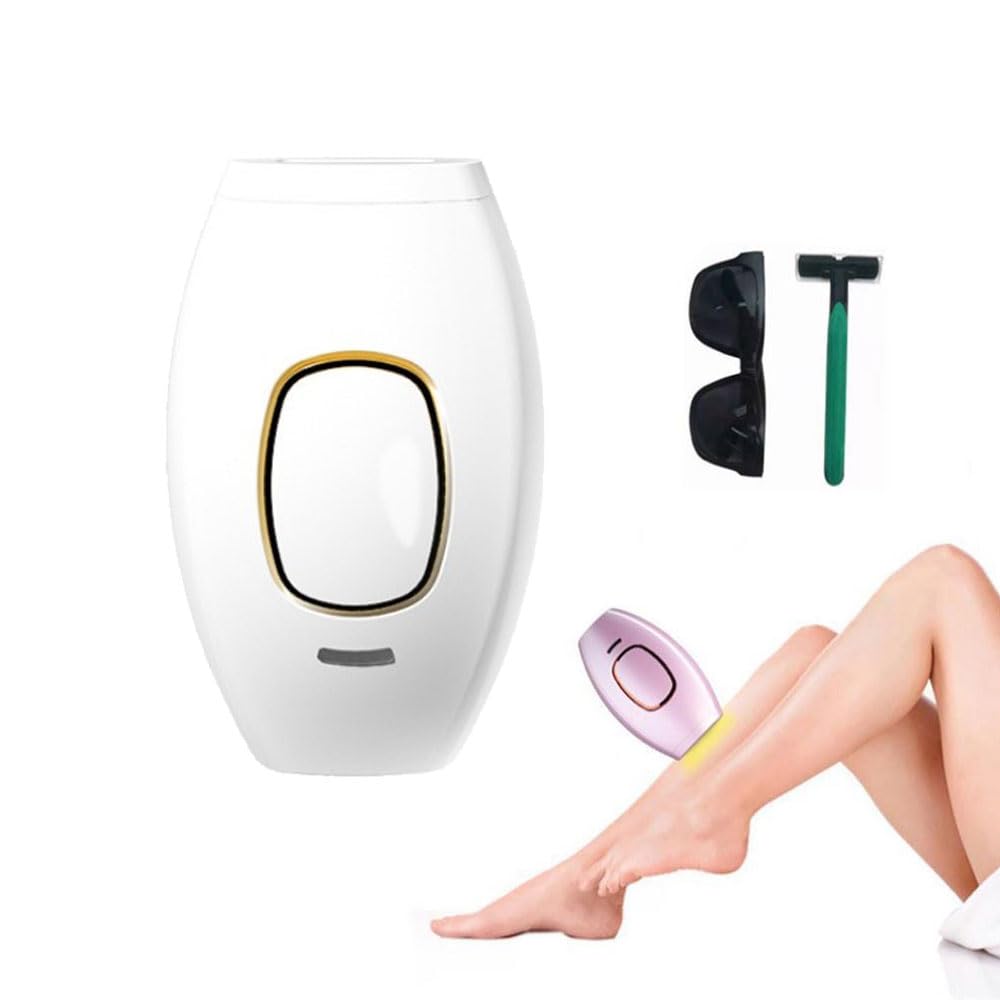 lumiva Depilatore a luce pulsata Rimozione Peli IPL Luce Pulsata 999.999 Flash, Depilazione Indolore per Uomini e Donne, 2 Modalità e 5 Intensità