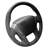 ハンドステッチステアリングホイールカバー、Ni-ssan QX56 QX80 2011-2019対応（ストライプなし）