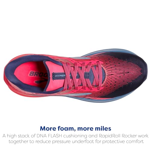 Brooks Women’s Hyperion Max Neutral Running Shoe - Pink/Cobalt/Blissful Blue - 5 Medium