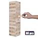 GOTHINK Giant Tumble Tower Game, Large Tumbling Tower Stacking to Over 3.2 FT 60pcs Wooden Jumbo Blocks for Outside Yard Games w/Carry Case Timber Stacking Game Night Toy Gift for Kids Adults Family
