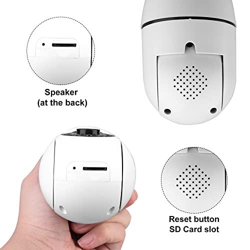 Wireless Wifi Light Bulb Camera: 2 Pack Light Socket Camera 360 Security Camera 2.4Ghz Remote Access Night Vision Home Dome Camera For Indoor Outdoor Home Pet #TOP4