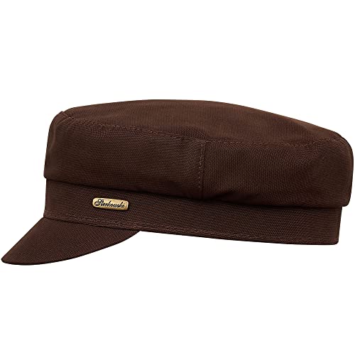 Sterkowski Fiddler Mütze | Gekämmter Baumwolle Musikermütze für Männer und Frauen | schiebermütze Herren schirmmütze Herren mütze Damen Chauffeur mütze Matrosen mütze 59 cm Braun