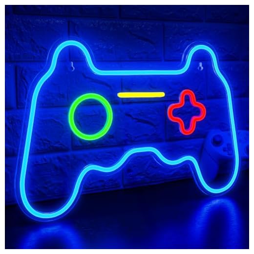 Ineonlife Spiel Leuchtreklame Gaming Neon Schild Übergröße Spielförmige Leuchtreklamen Neonlicht für Wand Kinder Zimmer Spielzimmer Bar Party Dekoration