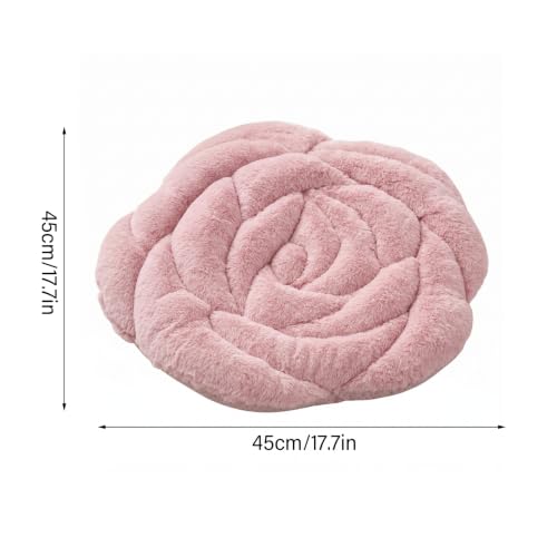 Coussin fleuri doux forme rose pour fauteuil de bureau et sol de salon - 4