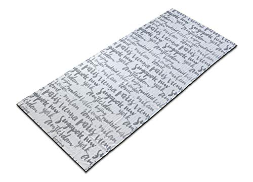 Ambesonne Calligraphy Yoga Mat Towel, Names of Cities in