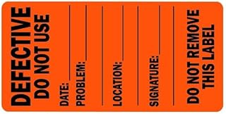 LabelValue | 'Defective Do Not Use' Medical Labels LV-MCA3