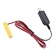 Maxtonser LR03 AAA Battery Eliminator USB Power Supply Cable Replace 1 to 4pcs AAA Battery for Electric Toy Flashlight Clock LED,Data Cable