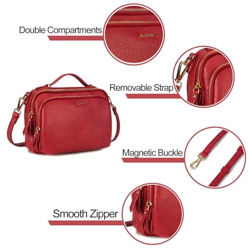 Image of Crossbody Bag,Convertible Top Handle Purse and Satchel for Women | Soft vegan leather; multi pockets; fits A5,iPad mini,long wallet; lightweight organizer for work, travel and weekends