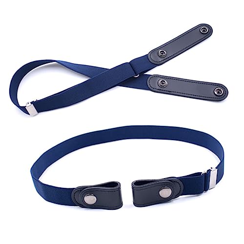 SAFIGLE 2pcs Elastic Belts for Men Women No Buckle Stretch Waist Belts for Dress Jeans Pants3