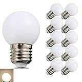 BELINGGO Small E27 Screw LED Bulb Low Watt 1W E27 LED Night Light Bulbs G45 Bulb 1Watt Soft White 3000K Mood Light Not Dimmable for Home, String Lights, Porch, Wall Sconce, Table Lamp 10 Pack