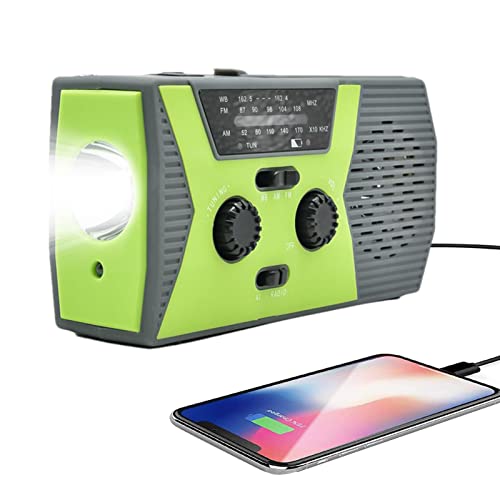 LKR Handslinger, weerradio, noodradio, zonne-radio, FM/MW powerbank, zaklamp, leeslamp en SOS-alarm voor noodgevallen en outdoor-activiteiten - Image 7