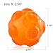 PERSUPER 3.6 Inch Durable Pet Dog Balls Toys Rubber Indestructible Dog Toy Ball Interactive Squeak Dog Ball Training Playing, Blue and Orange for Small,Medium and Large Dogs