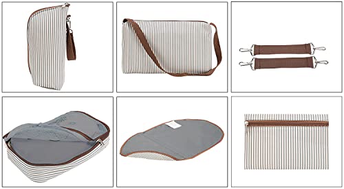 Soho Grand Central Station Diaper Bag 7Pc, Striped #TOP4
