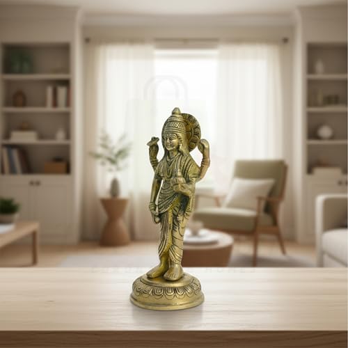 Image of Brass Dhanvantri Statue /Idol for Vastu Shastra and Feng Shui Remedies for Home Decor Statue /SHOWPEICE Product Decorative Items /VASTU Remedy, 7 x 7 Cm