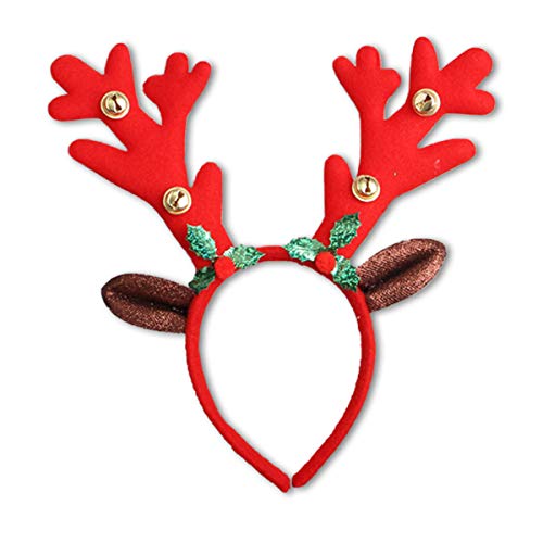 Reindeer Antlers Headband Christmas and Easter Party Headbands Deer Antlers Headband with Bells Cute Reindeer Ears Headband