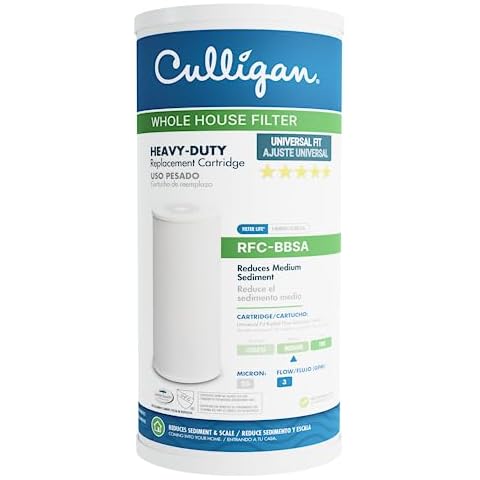 Culligan RFC-BBSA 25 Micron Whole House Water Filter for Sediment, 10" x 4.5" Compatible Replacement for FXHTC, W50PEHD, GXWH40L, GXWH35F, GNWH38S, WFHD13001 (Pack of 1) Cover