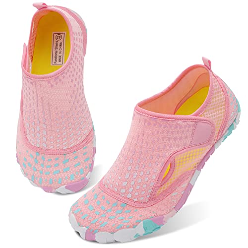 Image of Womens and Mens Water Shoes Thicken Soles Breathable Swim Shoes Cozy Barefoot Athletic Aqua Socks for Beach Pool Diving Hiking Outdoor Water Sports 8.5 Women/7.5 Men