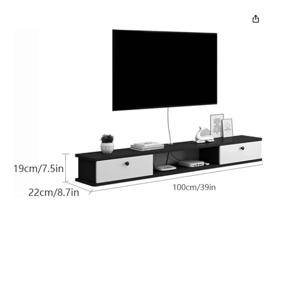 Console multimediale a parete moderna con supporto TV galleggiante
