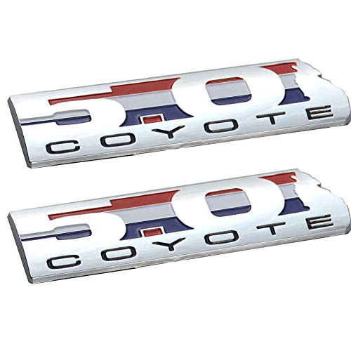 Emblema de coyote aullando en color plata para lucir en concentraciones de coches Boss y F150