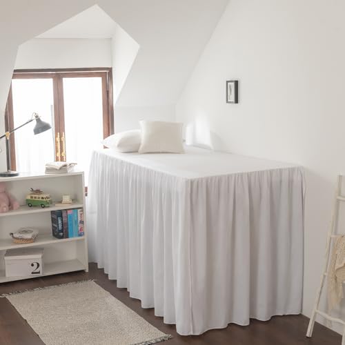 Dorm Room Bed Skirt Twin XL - College Dorm Bed Skirt - Extra Long Dorm Room Bed Skirt 36 Inch Tailored Drop - 100% Microfiber Dorm Room Bedskirts - College Dorm Bed Skirt - White Twin-XL /36 Drop