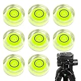 6 Stück Runde Libellen Wasserwaage Set Ø 12 mm, Mini Dosenlibelle, Bohr Wasserwaage, Kleine Runde Libelle Wasserwaages für Wohnwagen, Kamera, Heimwerker, Spirit Level Bullseye