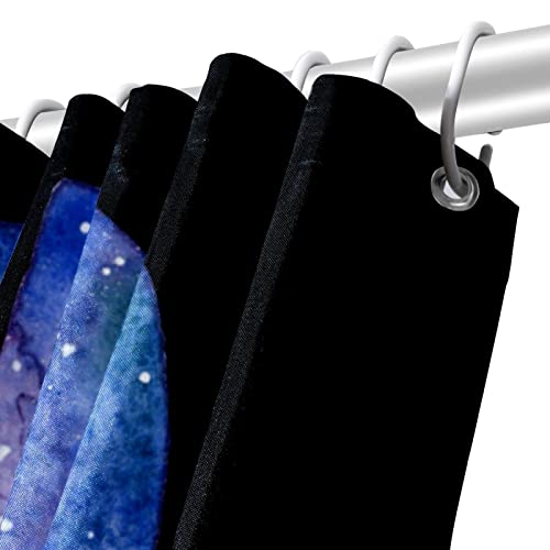 Rideaux de douche aquarelle Night Cat sans odeur pour baignoire et bac de douche 152x184 - 6
