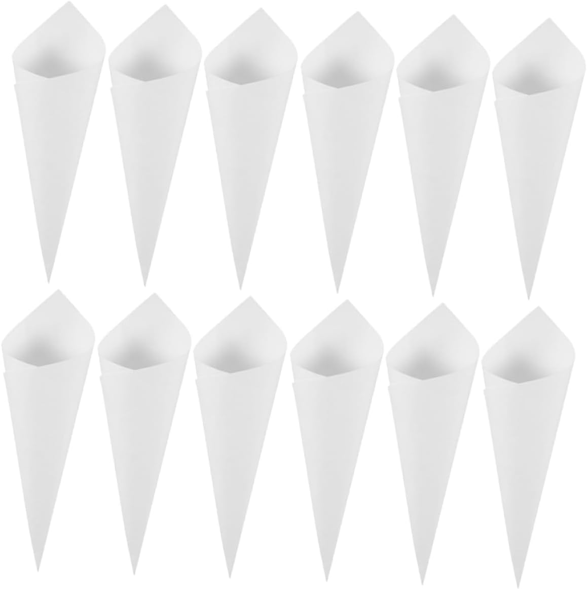 Unomor 60pcs Wedding Confetti Cones Kraft Paper Dried Flower Holder Capacity Elegant Cone Tray for Classic Vintage Party Decorations and DIY Craft Projects