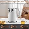 OLEGA Wasserkocher für kochendes Wasser, 1800 W, schnell kochender Heißwasserkessel, 1,8 l tragbarer Wasserkocher, teekocher elektrisch Teekessel, BPA frei, Energiesparend, Sicheres Design