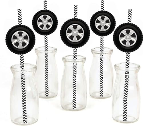 Set de 25 pitillos de papel con diseño Monster Truck miniatura 1