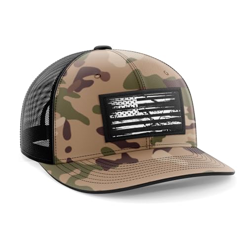 Tactical Pro Supply American Flag Snapback (Army Tan Multicam)