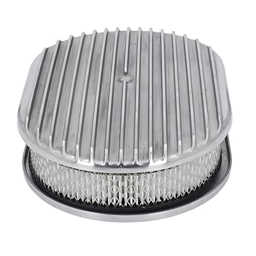 Filtre à air de voiture en alliage d'aluminium de 12 pouces réutilisable ovale