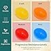 Hand Grip Strength Trainer, Stress Relief Ball for Adults, Wrist Rehab Therapy Hand Grip Equipment Ball Squishy Tools,4Pcs