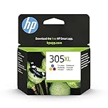 HP 305XL Tri-color High Yield Original Ink Cartridge (3YM63AE) - Works with: HP DeskJet 2710, 2720, 4120, 4130, ENVY 6010, 6020, 6030, 6032, 6420, 6430, 6432e